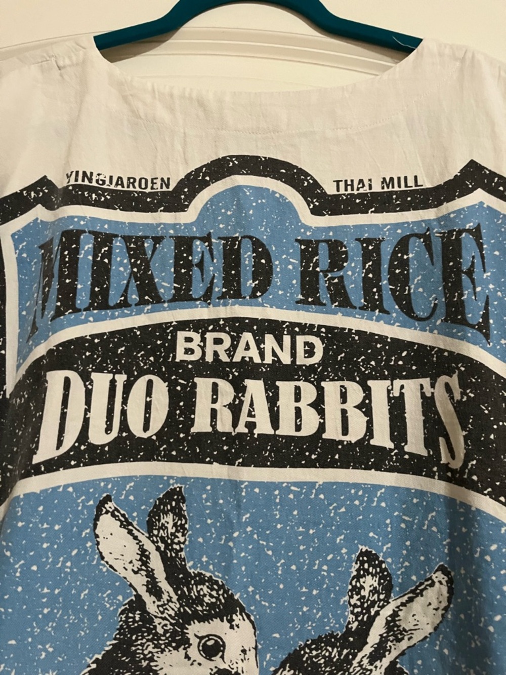 Jaded Gypsy Duo Rabbits Graphic Top S/M Vintage Style Fun Cool Comfy Retro - Picture 4 of 5